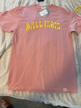 Simply Southern Pink Tee with Softball “Ball Mom' Graphic